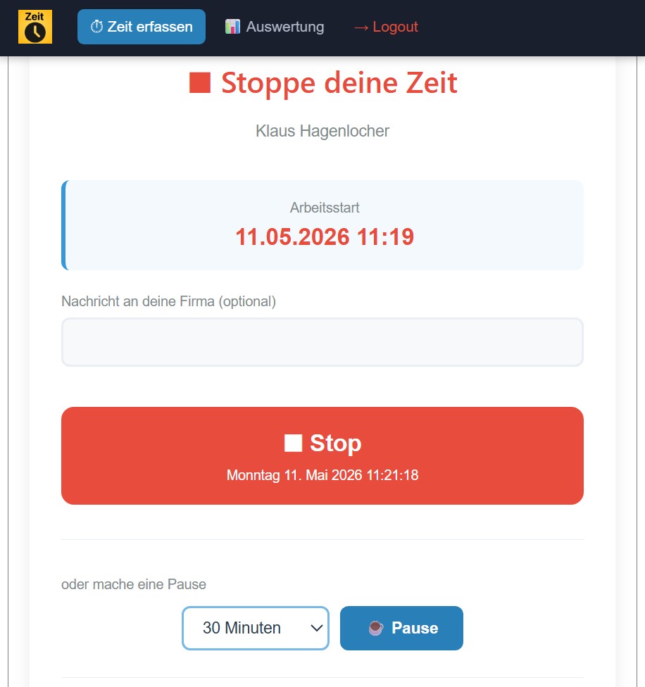 Online Arbeitszeiterfassung und Urlaubsverwaltung